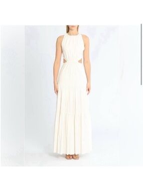 Significant Other Poppy White Cut Out Maxi Dress Cotton NWT 6